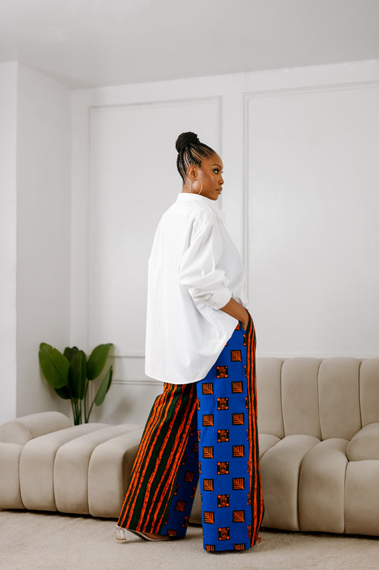 Nonye Loose Fit Basic Wide Leg Trousers