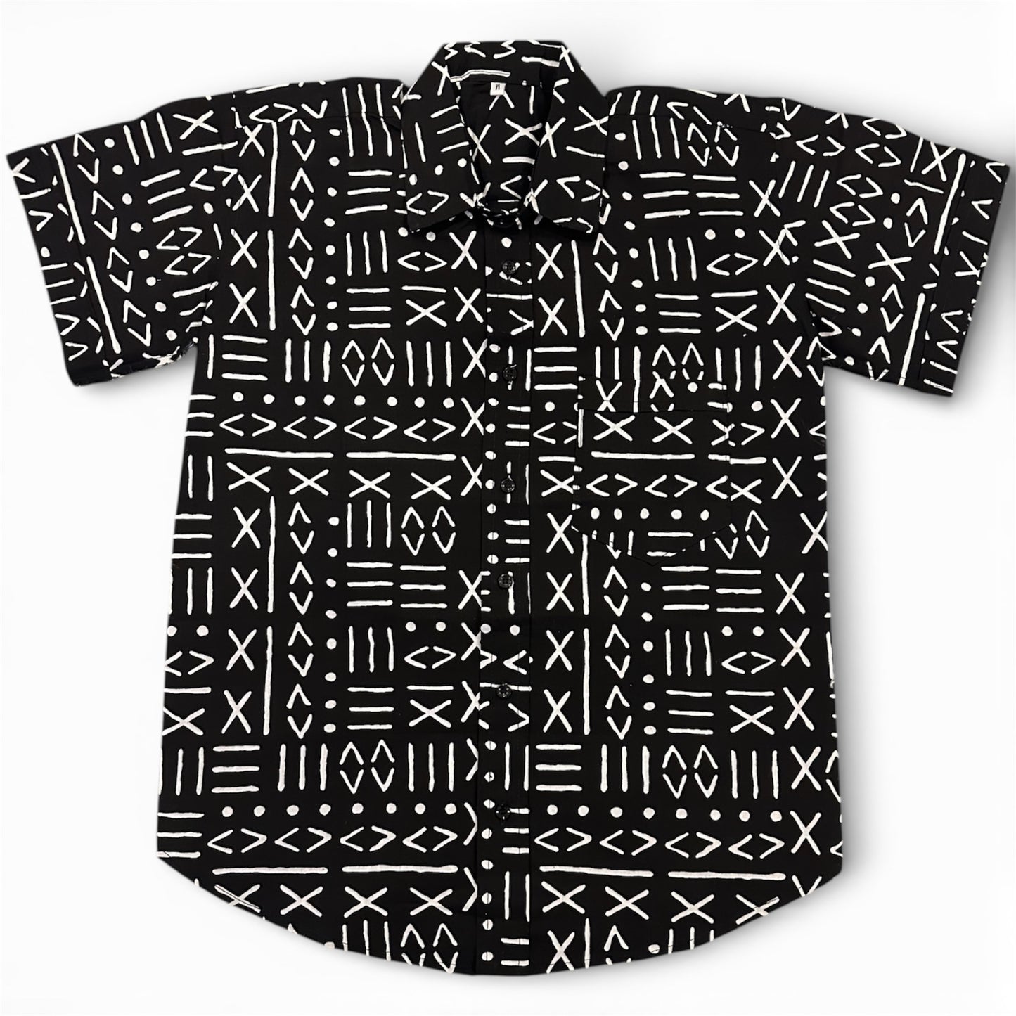 African Print Radhi Short Sleeve Shirt