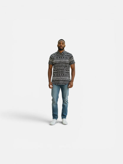 African Print Cayman Short Sleeve Shirt