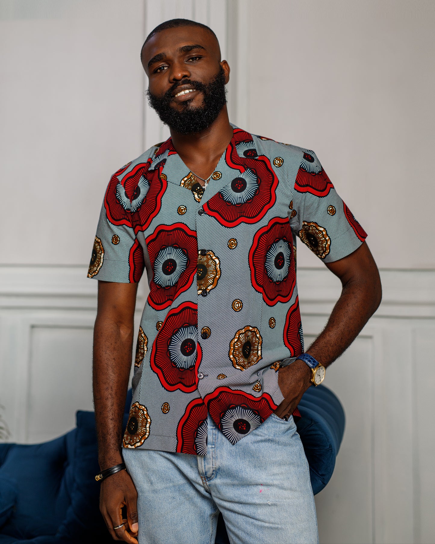 African Print Mubiru Short Sleeve Shirt