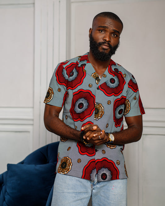 African Print Mubiru Short Sleeve Shirt