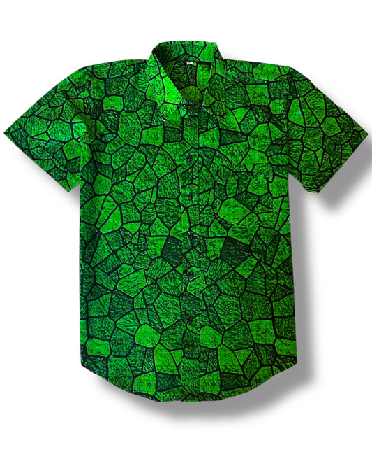 African Print Mandla Short Sleeve Shirt