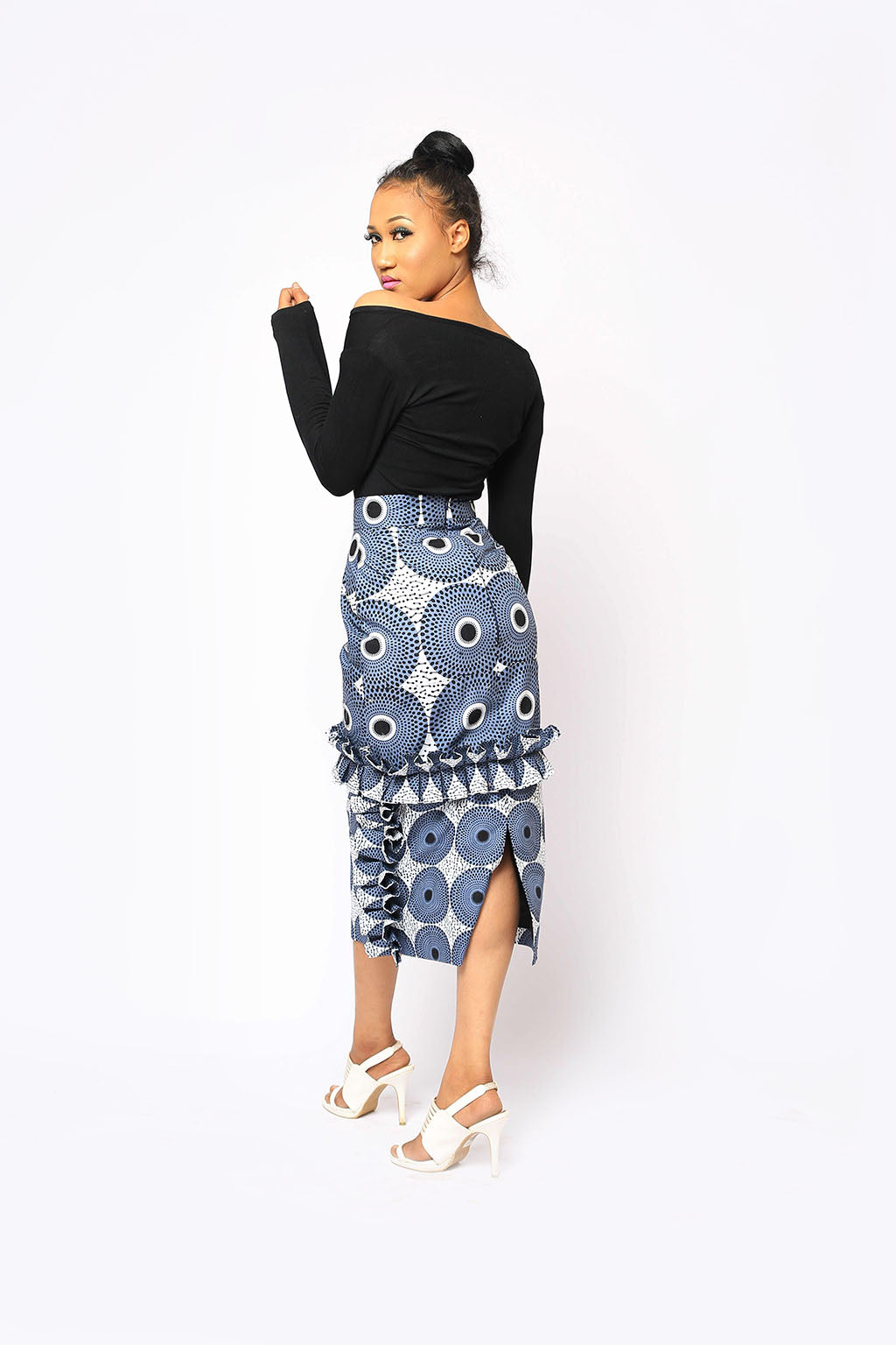 African Print Rul Skirt