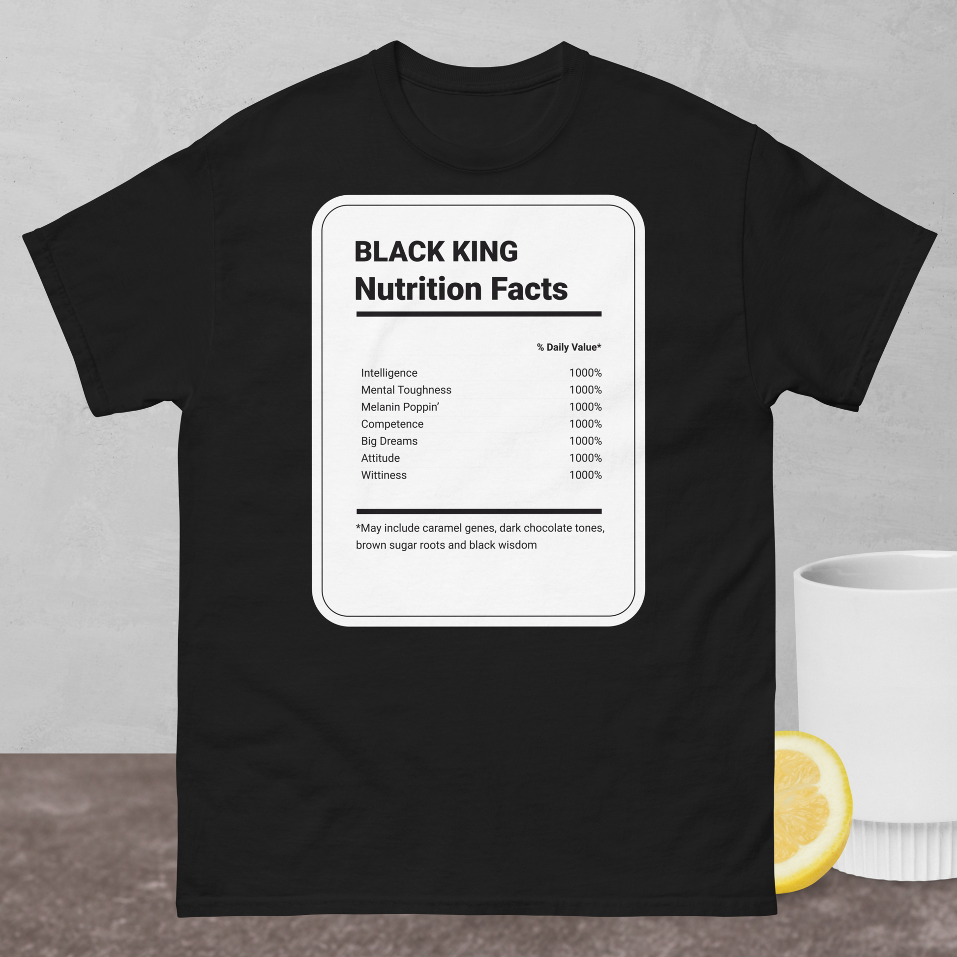 Black king online nutrition facts shirt
