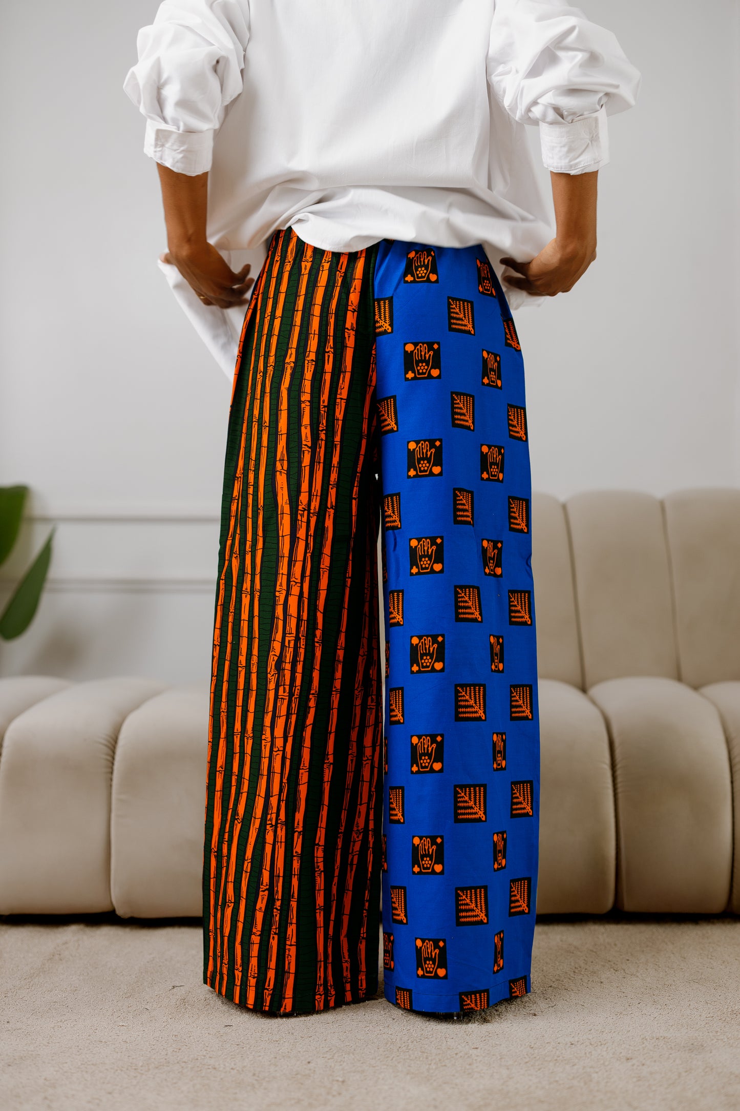 Nonye Loose Fit Basic Wide Leg Trousers