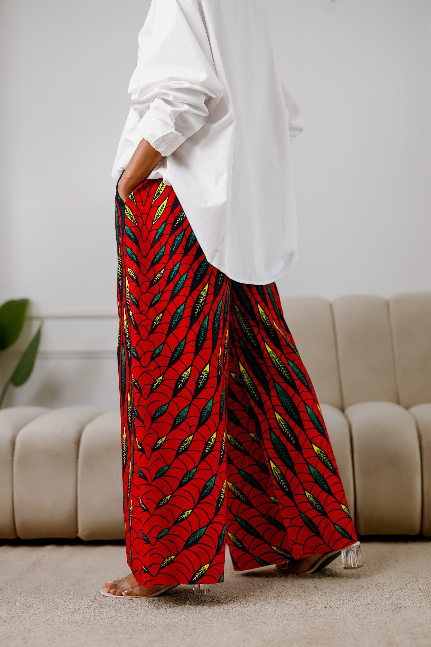 Zyla Loose Fit Basic Wide Leg Trousers