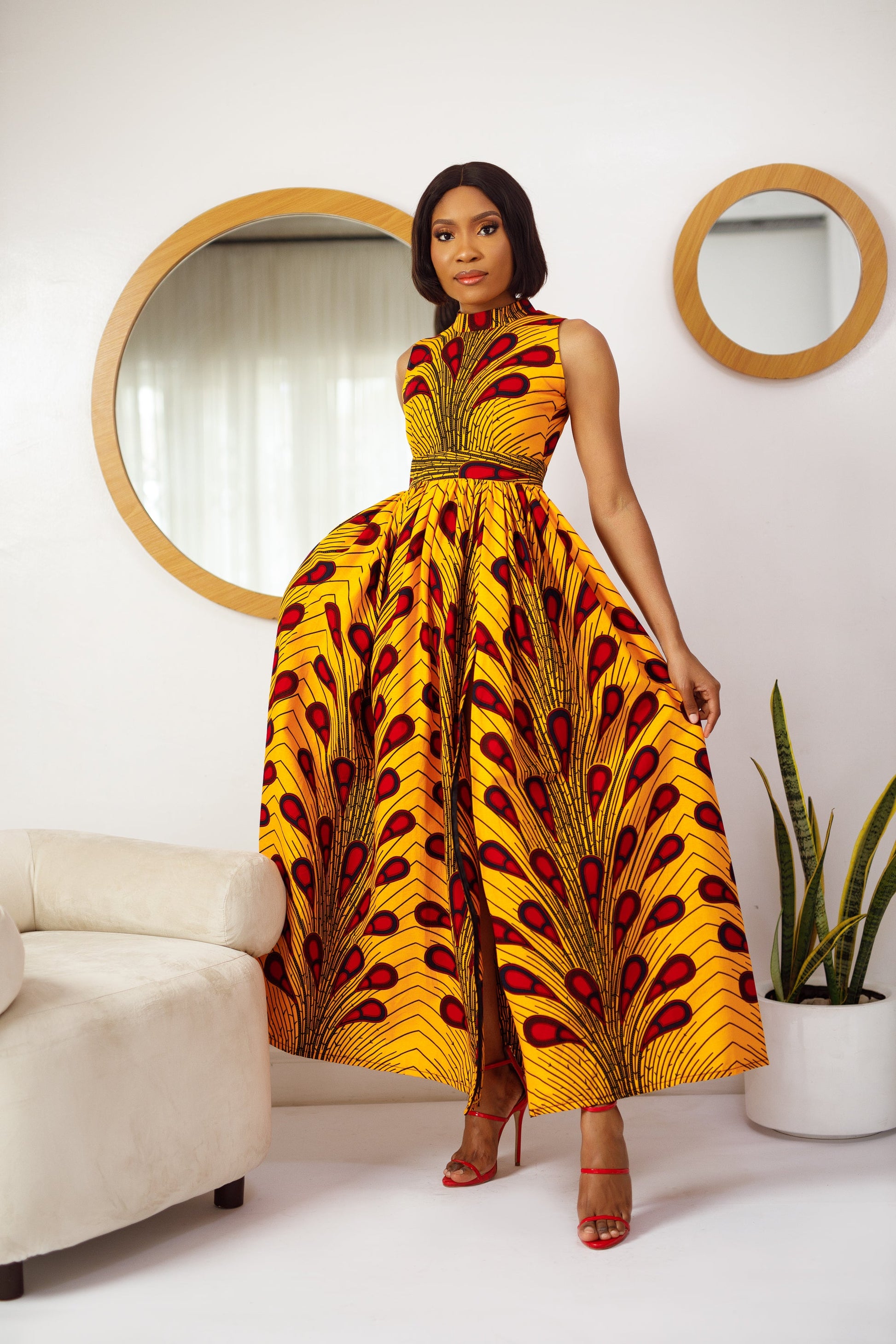 PBAOriginal Litty Mix Spaghetti Strap Maxi Dress - African Fashion