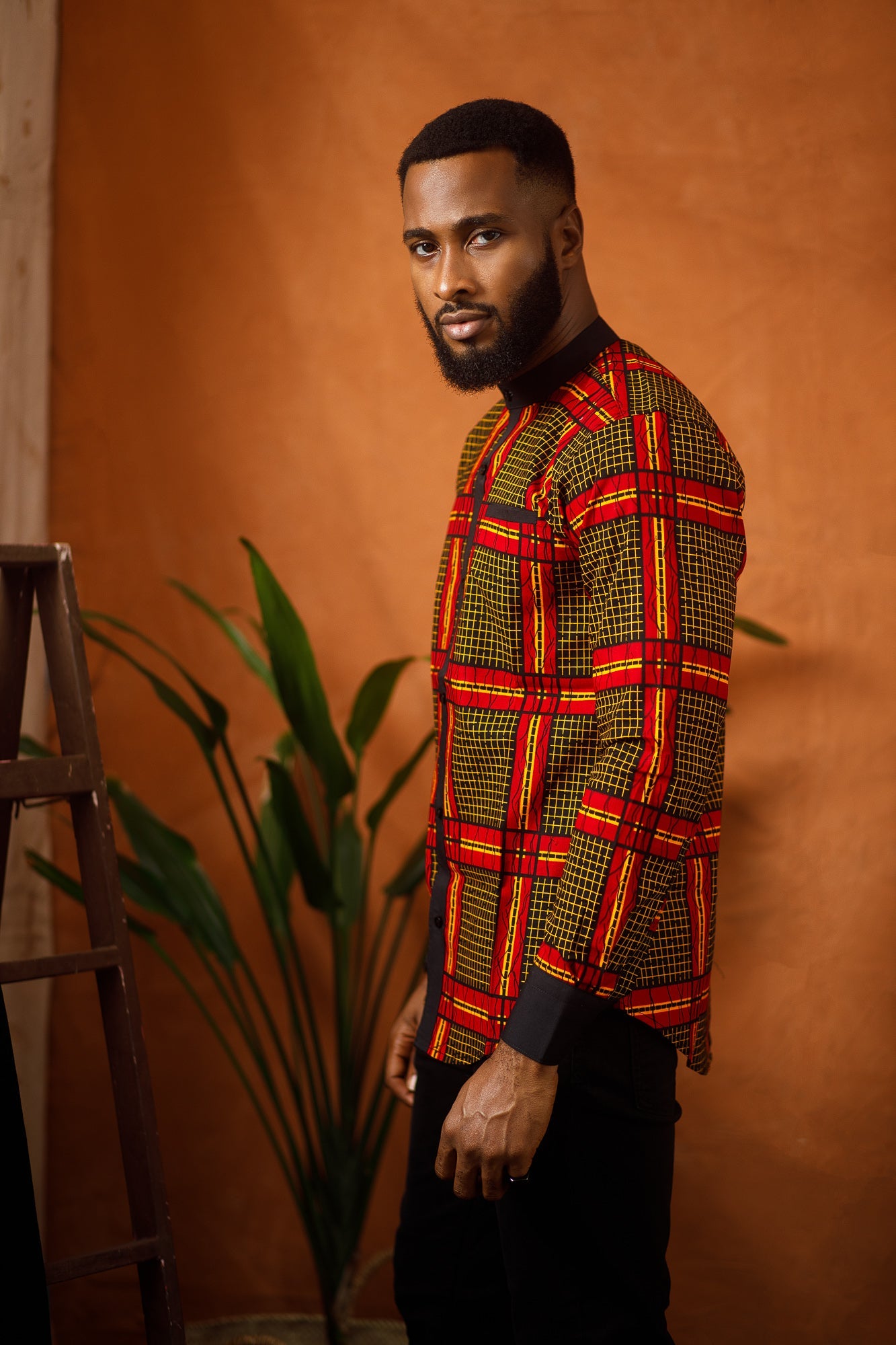 BARKE LONG SLEEVE AFRICAN PRINT SHIRT