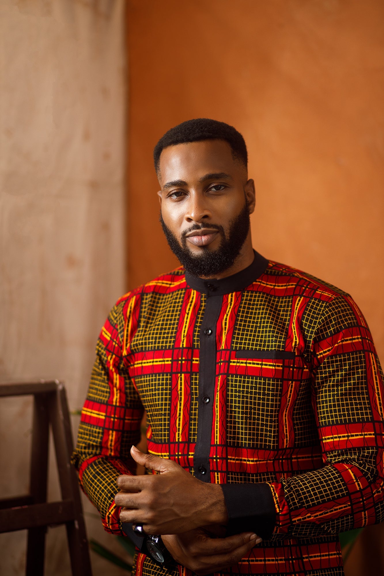 BARKE LONG SLEEVE AFRICAN PRINT SHIRT