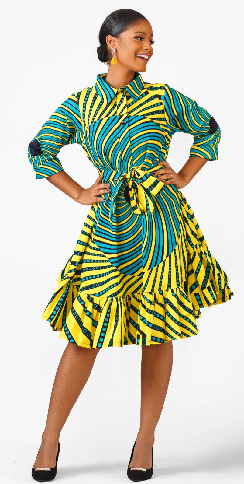 African Print Falala Dress