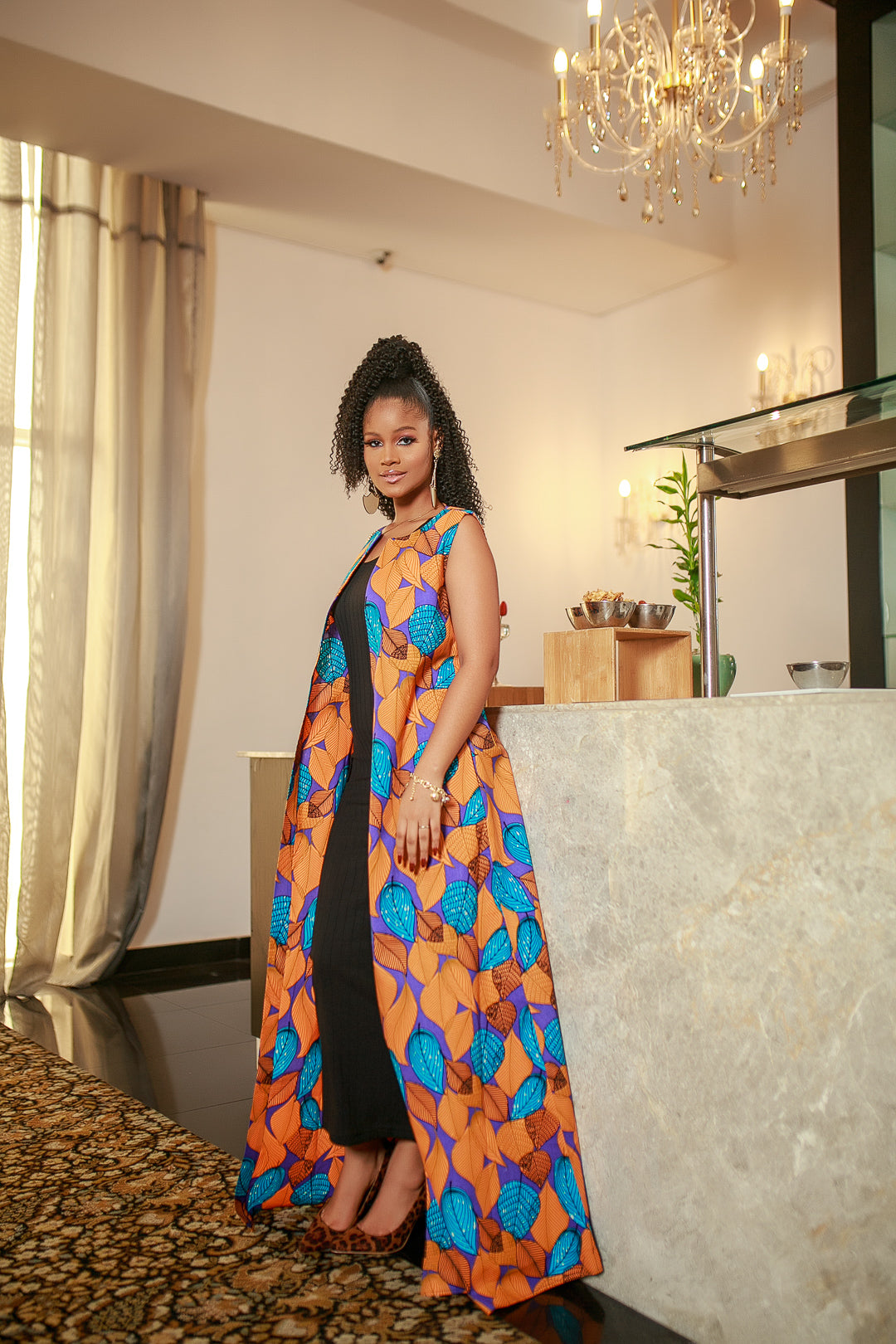 African Ankara Ife Kimono