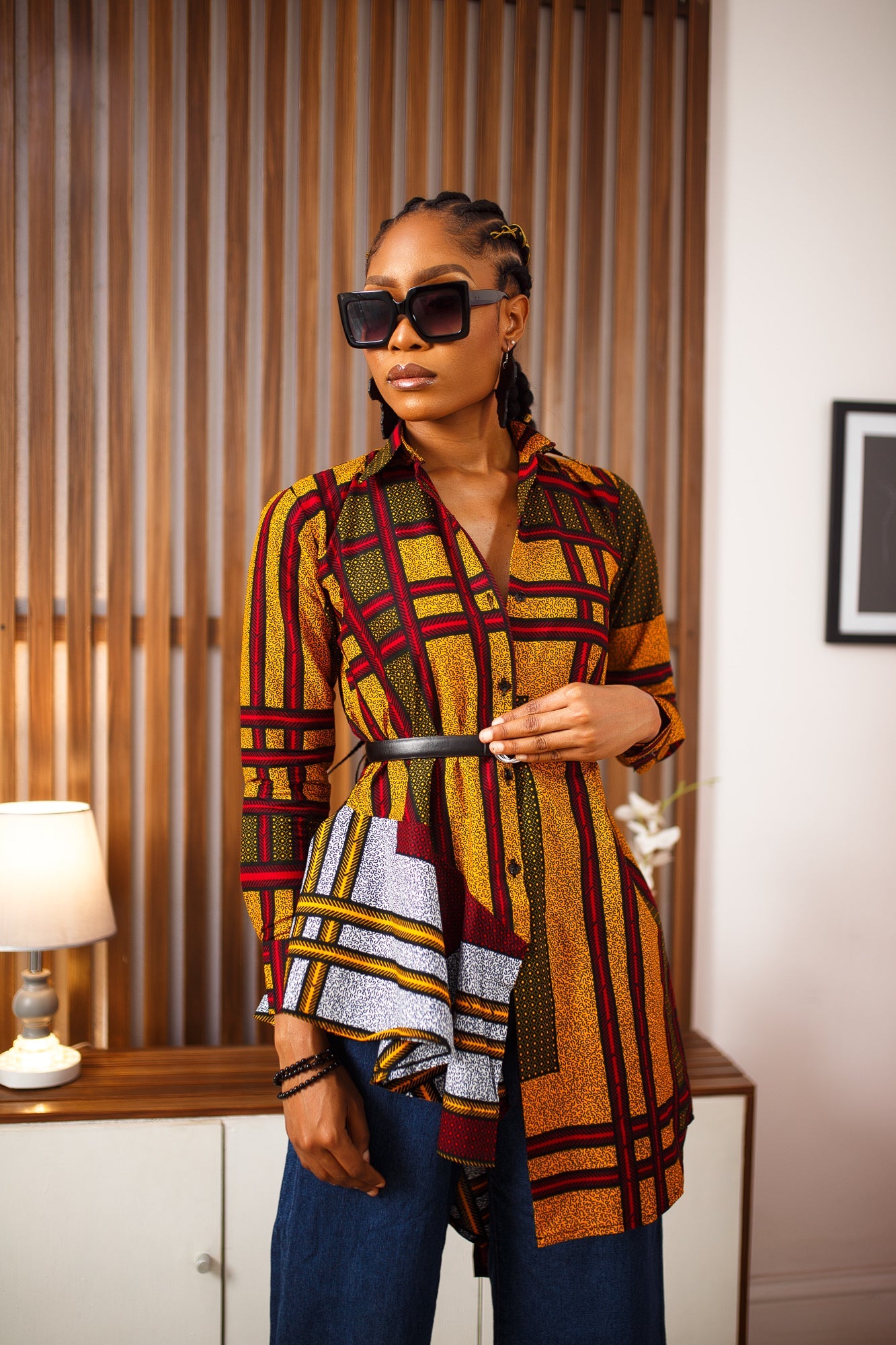 AFRICAN PRINT DUKABU SHIRT DRESS