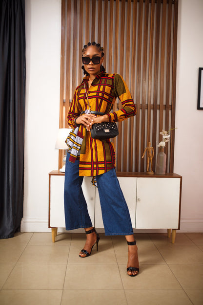 AFRICAN PRINT DUKABU SHIRT DRESS