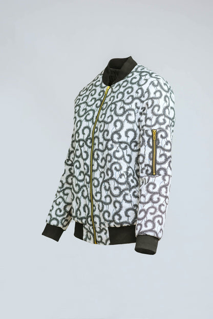 AFRICAN PRINT MEN'S KASIM BOMBER JACKET