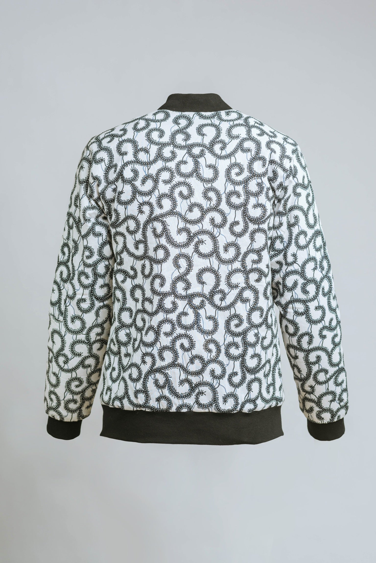 monogram-print bomber jacket, Off-White